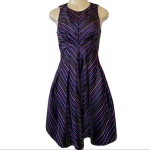 Jill Stuart Dress S 4 NWT Purple Black Puff Skirt